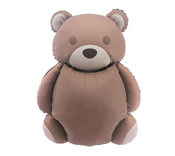 Шар (35''/89 см) Фигура, Мишка, Сатин